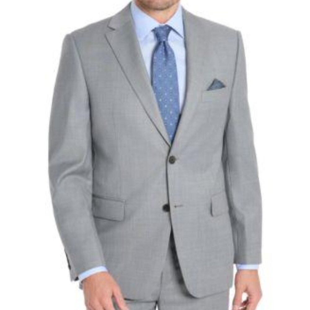 Lauren Ralph Lauren Men's Slim-Fit Sharkskin Wool-Blend 2-Piece Suit 40 Long
